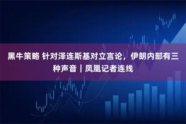 黑牛策略 针对泽连斯基对立言论，伊朗内部有三种声音｜凤凰记者连线